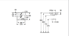 Раковина Villeroy & Boch Subway 3.0 37х30,5 см санітарна кераміка CeramicPlus кам'яний білий 437037RW