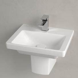 Раковина Villeroy & Boch Subway 3.0 45х37 см санитарная керамика CeramicPlus каменный белый 437046RW