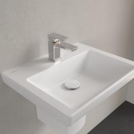 Раковина Villeroy & Boch Subway 3.0 50х40 см санітарна кераміка CeramicPlus кам'яний білий 437051RW