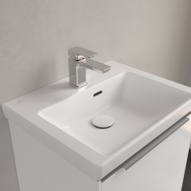 Раковина Villeroy & Boch Subway 3.0 50х40 см санитарная керамика CeramicPlus каменный белый 4370FFRW