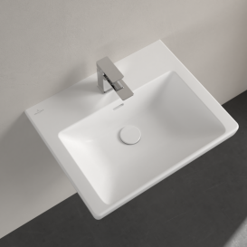 Раковина Villeroy & Boch Subway 3.0 55х44 см санитарная керамика CeramicPlus каменный белый 4A7055RW