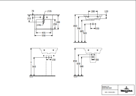 Раковина Villeroy & Boch Subway 3.0 55х44 см санитарная керамика CeramicPlus каменный белый 4A70F5RW