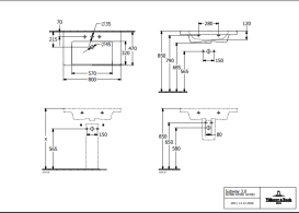 Раковина Villeroy & Boch Subway 3.0 80х47 см TitanCeram CeramicPlus білий альпійський 4A7080R1