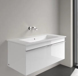 Раковина Villeroy & Boch Venticello 100х50 см с переливом санитарная керамика CeramicPlus каменный белый 4104AJRW