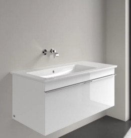 Раковина Villeroy & Boch Venticello 100х50 см чаша ліворуч санітарна кераміка CeramicPlus альпійський білий 4134L3R1