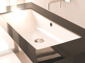 Раковина встраиваемая снизу Kerasan Slim белая 023001