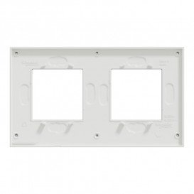 Рамка 2-постовая Schneider Electric Unica New Pure алюминий матовый/белый NU600480