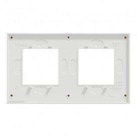 Рамка 2-постовая Schneider Electric Unica New Pure матовое стекло/белый NU600489