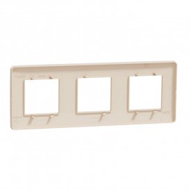 Рамка 3-постовая Schneider Electric Unica New Unica Studio термопластик бежевый NU200644