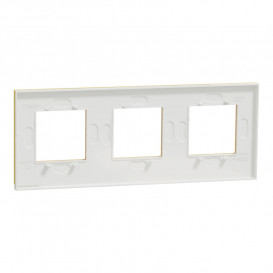 Рамка 3-постова Schneider Electric Unica New Pure клен/білий  NU600683