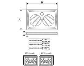 Ravak Панель для піддону ГИГАНТ 90х120 з кріпленням Set L XA83GL71010