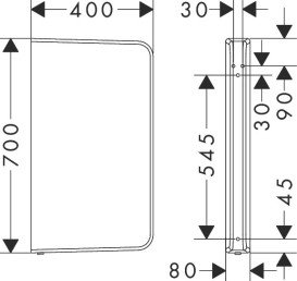 Разделительная перегородка для писсуара Hansgrohe EluPura Original Q керамика белый 60173450