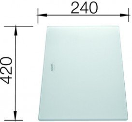 Разделочная доска Blanco белое матовое стекло 225333