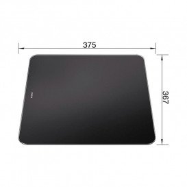 Обробна дошка Blanco чорне скло 224629