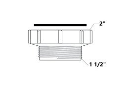 Редукція McAlpine внутрішнє-зовнішнє різьблення 2х1½ поліпропілен білий 5935