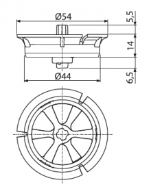 Регулятор швидкості потоку води AlcaPlast P115