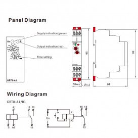 Реле затримки включення GRT8-A1 Tervix Pro Line 16А AC/DC 12-230В 663211