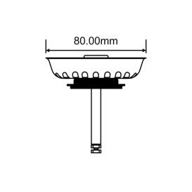 Решітка для сифона для кухонної мийки McAlpine Ø80 мм нержавіюча сталь хром BWSTTOP-PU