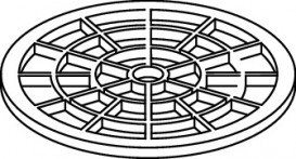 Решетка для сифона дренажного канала Tece  TECEdrainline пластик серый 660005