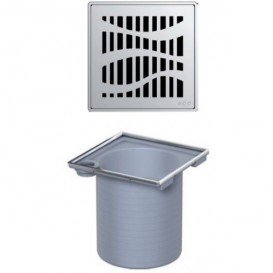 Решітка для зливного трапа ACO ShowerPoint Форест квадратна нержавіюча сталь 5141.20.26