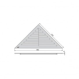 Решетка для углового водоотводящего желоба AlcaPlast Time нержавеющая сталь матовая TIME
