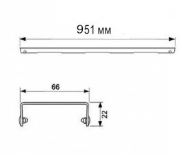 Решетка TECE TECEdrainline Basic для душевого трапа полированная прямая 1000 мм нержавеющая сталь 601010