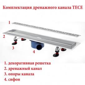 Решетка TECE TECEdrainline Basic для душевого трапа матовая прямая 1000 мм нержавеющая сталь 601011