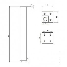 Roca ВІКТОРІЯ ніжки для меблів (2шт) A816413001