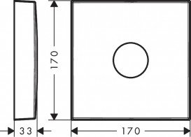 Розетка для смесителя для душа Hansgrohe Axor 1 отверстие хром 14965000