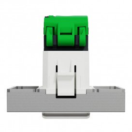 Розетка комп'ютерна Schneider Electric Unica New RJ45 одиночна категорія 5е UTP 2 модулі алюміній NU341130