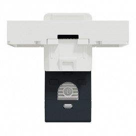 Розетка комп'ютерна Schneider Electric Unica New RJ45 одиночна категорія 5e STP 2 модулі білий NU341318