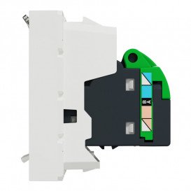 Розетка комп'ютерна Schneider Electric Unica New RJ45 одиночна категорія 5e STP 2 модулі білий NU341318