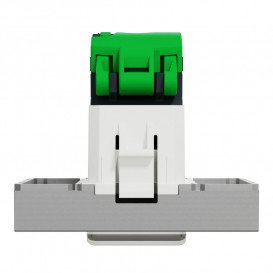 Розетка комп'ютерна Schneider Electric Unica New RJ45 одиночна категорія 6 UTP 2 модулі алюміній NU341530