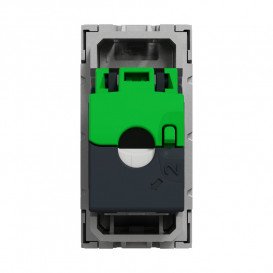 Розетка комп'ютерна Schneider Electric Unica New RJ45 категорія 6 STP 1 модуль алюміній NU341630