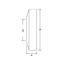Розетка маскирующая McAlpine 110 мм полипропилен белый WC17-110