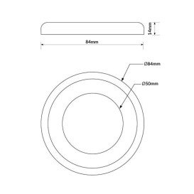 Розетка маскуюча McAlpine стандартна 50 мм поліпропілен білий F50S