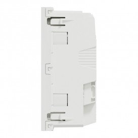 Розетка Schneider Electric Unica New двойная 45° с заземлением и шторками белый NU306718A