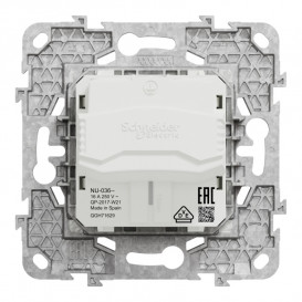 Розетка Schneider електрична Unica нова з заземленням білий NU503618