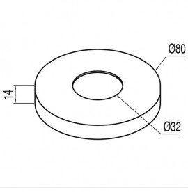 Розетка Tres металлическая круглая Ø 80 мм хром 913474420