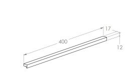 Ручка для шкафчика Roca Kwadro 40 см алюминий белый матовый A817030576