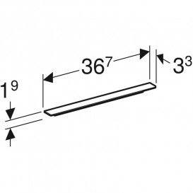 Ручка Geberit iCon для тумби під умивальник 36,7 см лава матова 502.356.JK.1