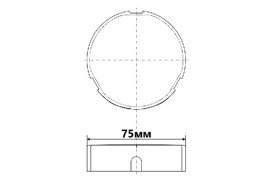 Ручка перелива сифона для ванны McAlpine пластик хром PUW-KNOBBTH2G-CP