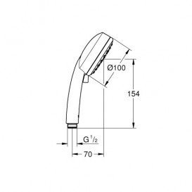 Душевая лейка Grohe Tempesta Cosmopolitan 2 режима хром 27571002