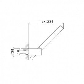 Ручной душ на держателе Devit Art латунь/пластик черный матовый 15140B