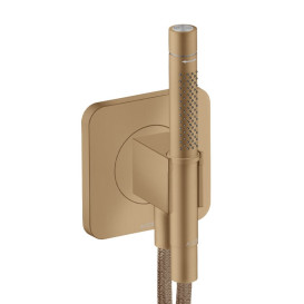 Ручний душ на тримачі Hansgrohe Axor Citterio C 2-режимний матова бронза 49626140