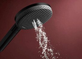 Ручной душ на держателе Hansgrohe Raindance Alive Select S 3-режимный EcoSmart черный матовый 24611670