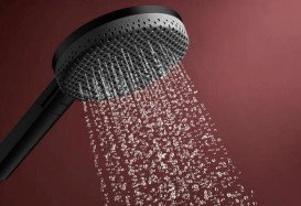 Ручной душ на держателе Hansgrohe Raindance Alive Select S 3-режимный EcoSmart черный матовый 24611670