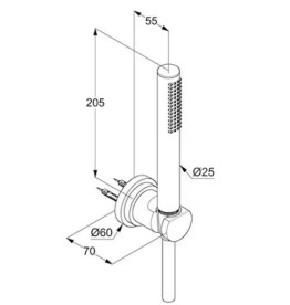 Ручний душ на тримачі Kludi Nova Fonte 1-режимний хром 208500525