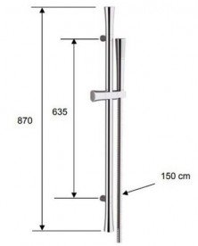 Ручной душ на штанге Daniel Diva хром A3524522M