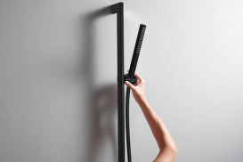 Ручной душ на штанге Hansgrohe Pulsify S EcoSmart+ 1 режим матовый черный 24383670